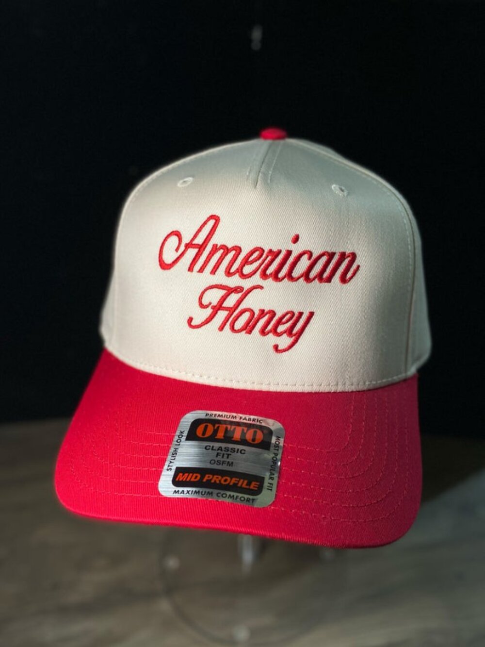 American Honey Embroidered Trucker Hat Vintage Style Snapback Patriotic Country